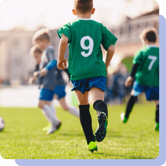 Children playing football