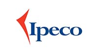 Ipeco logo with stylized red arrow design on the left and blue text.